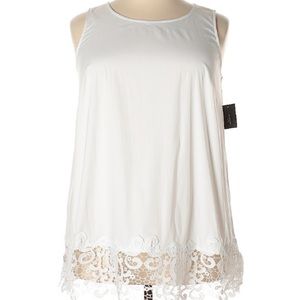 Women’s White Alfani Sleeveless Blouse, Size 16W